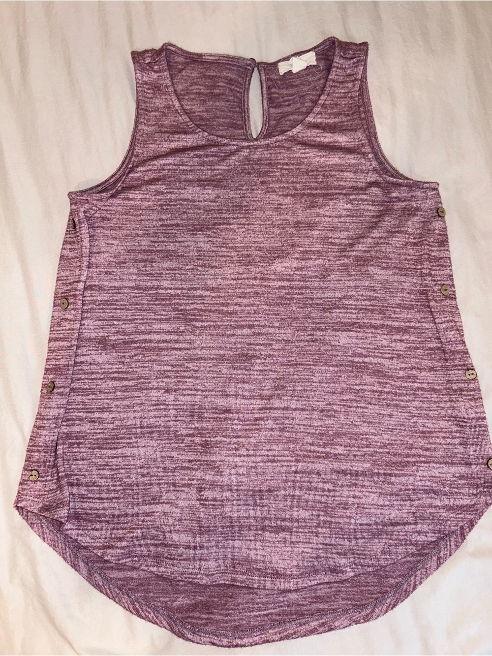 Cupio Tank Heathered Space-dye Pink/burgundy Medium